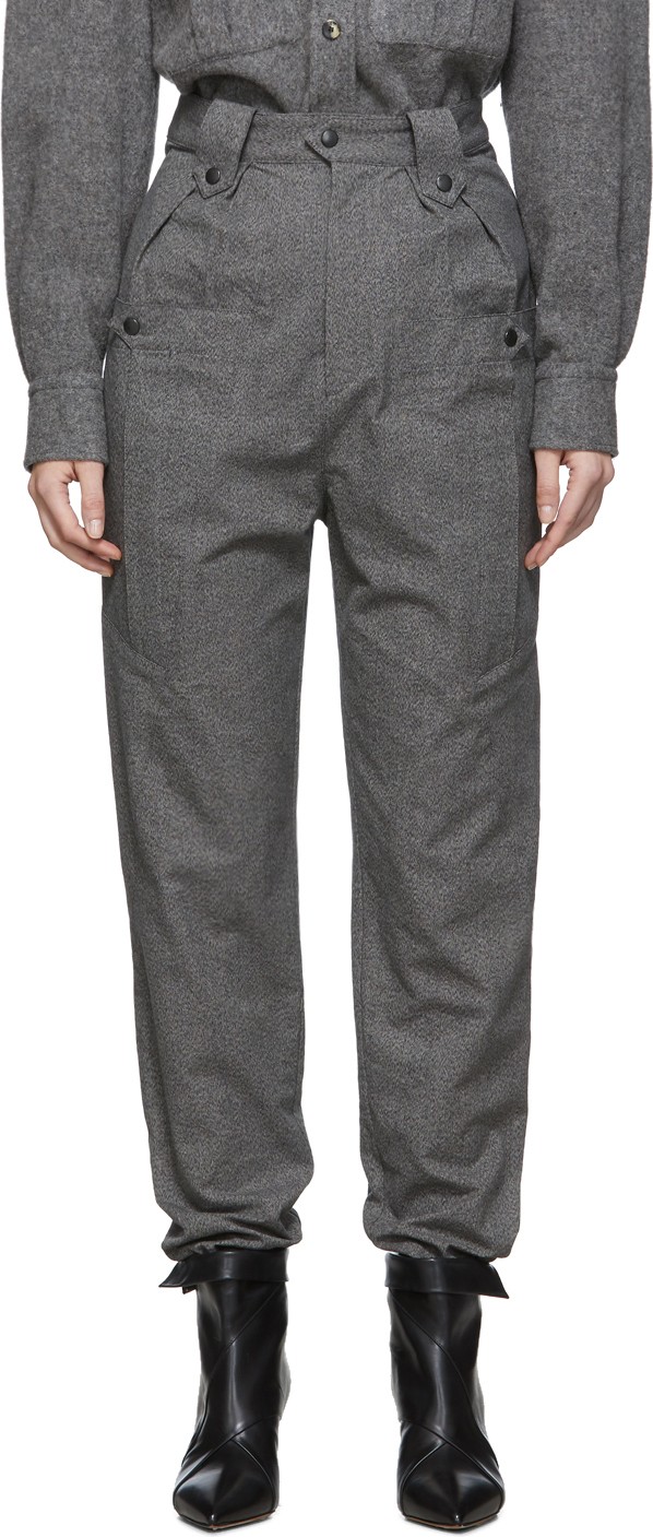 Isabel Marant Grey Tapered Yerris Trousers