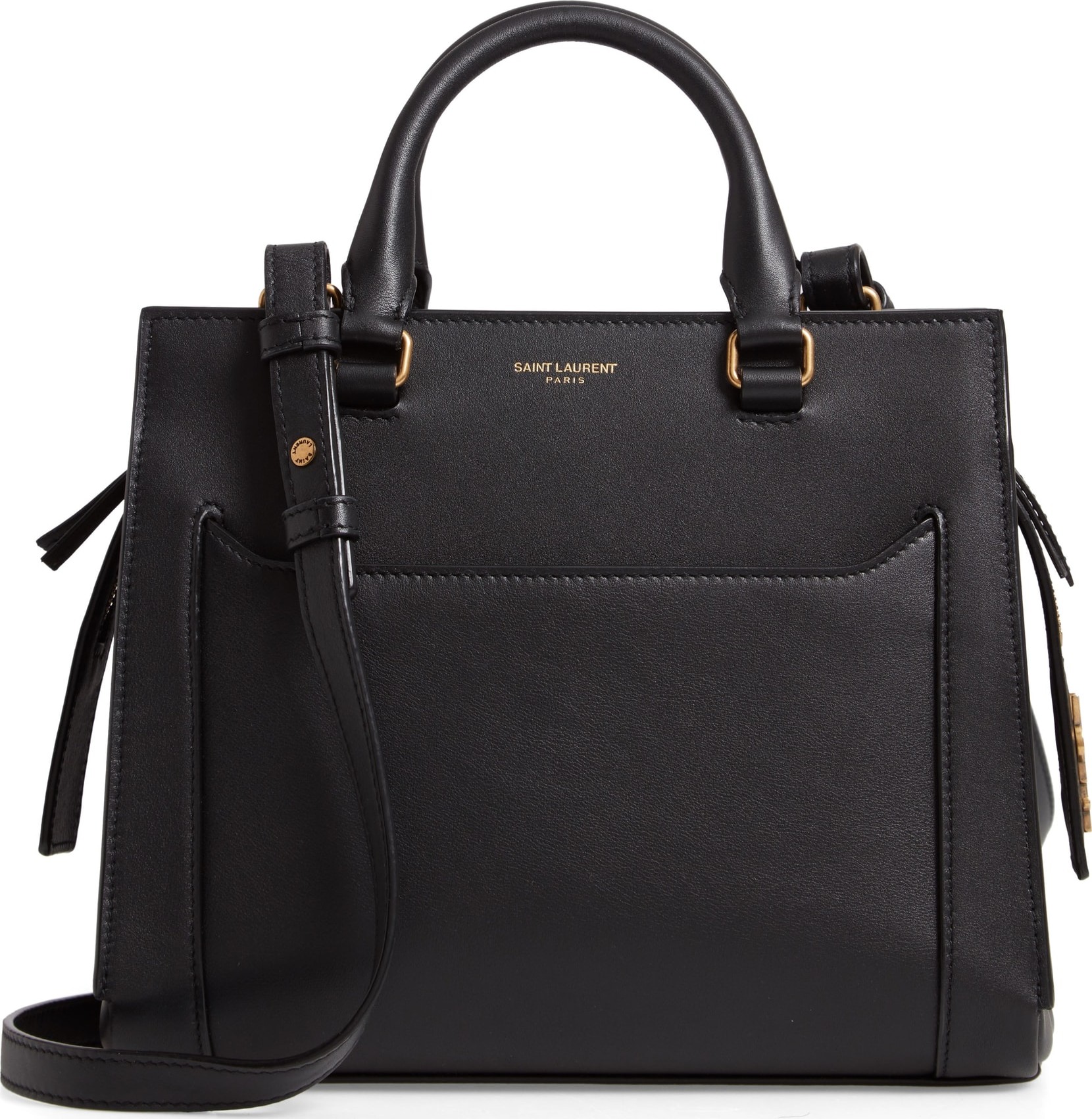 Saint Laurent East Side Baby Cabas Leather Satchel