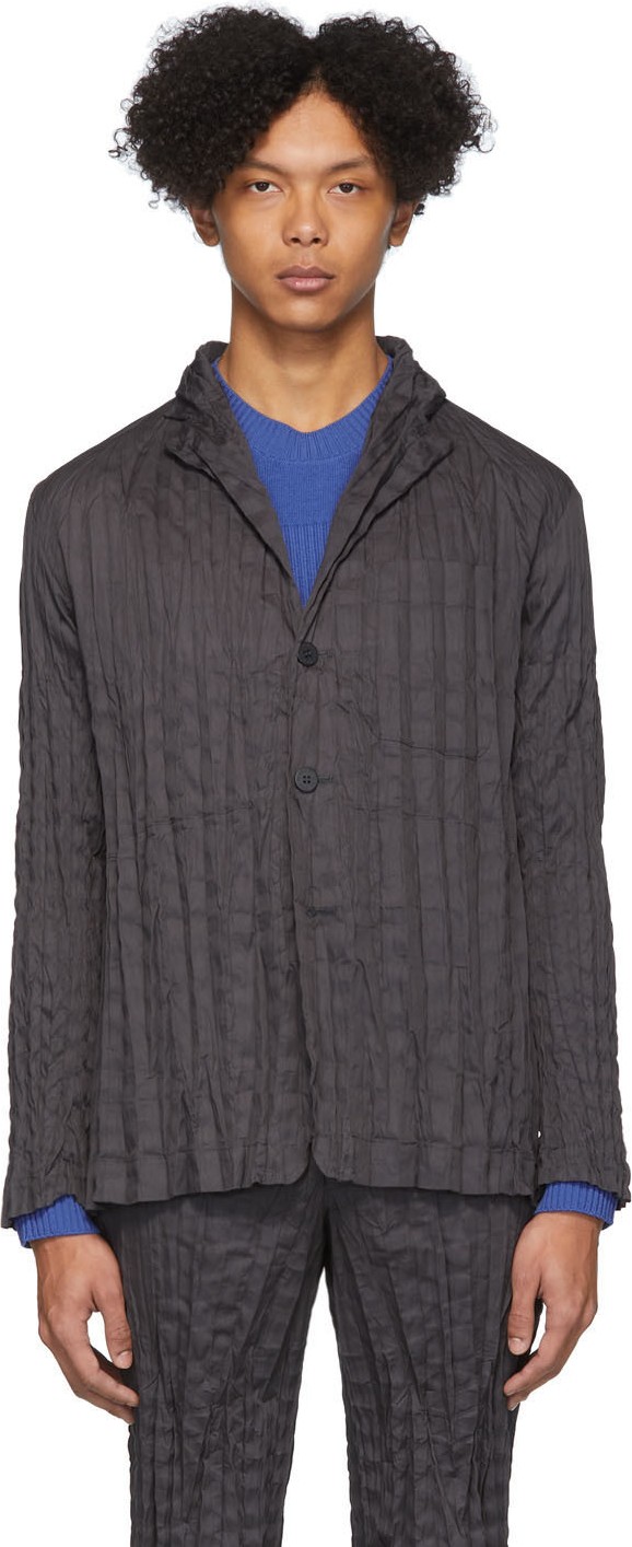 Issey Miyake Men Grey Torus Blazer
