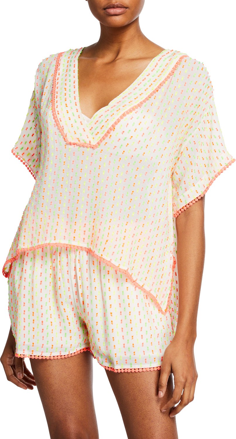 Tessora Willow Oversized V-Neck Coverup Top