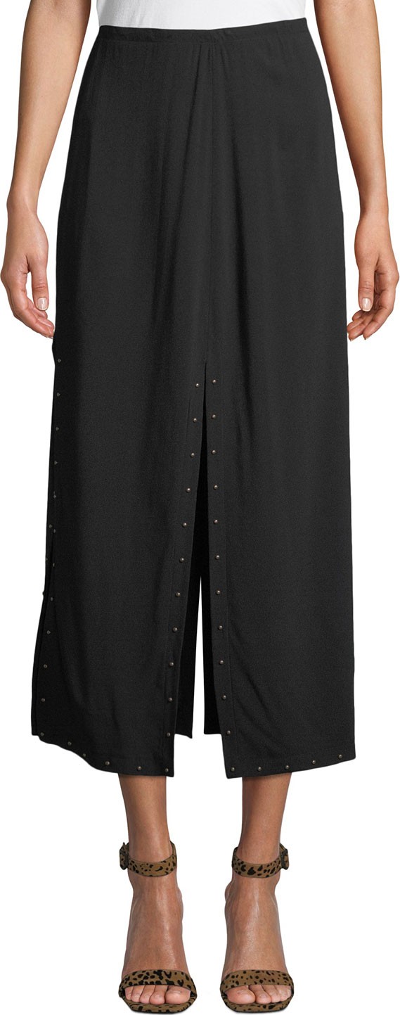 See By Chloé Double-Slit Studded Maxi Skirt