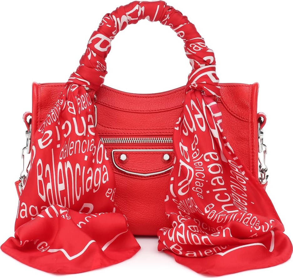 Balenciaga Classic City Scarf leather tote
