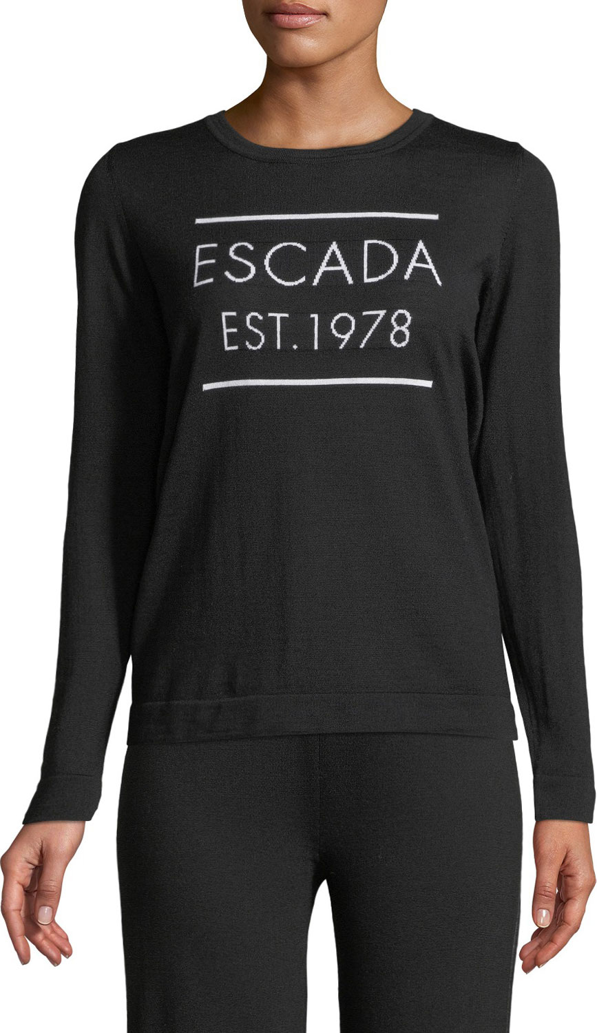 Escada Est. 1978 Long-Sleeve Wool Pullover