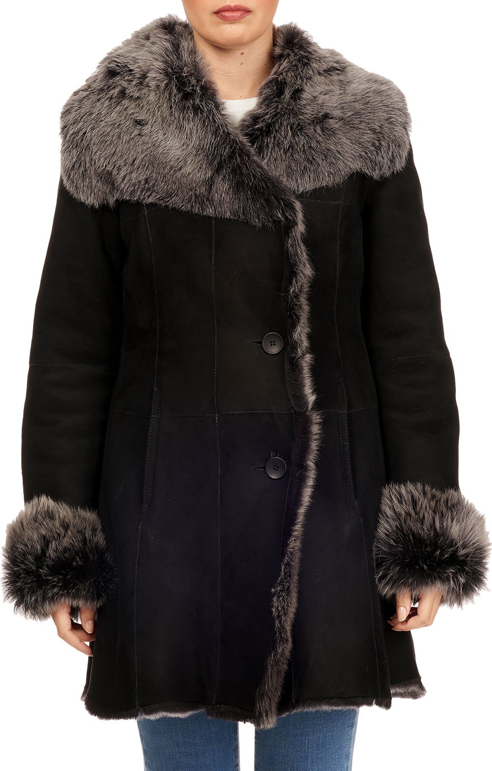 Gorski Toscana Shearling Button-Front Coat