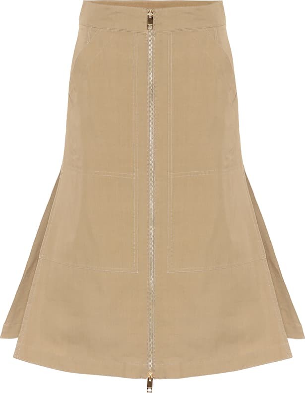 Burberry London England Cotton and silk twill skirt