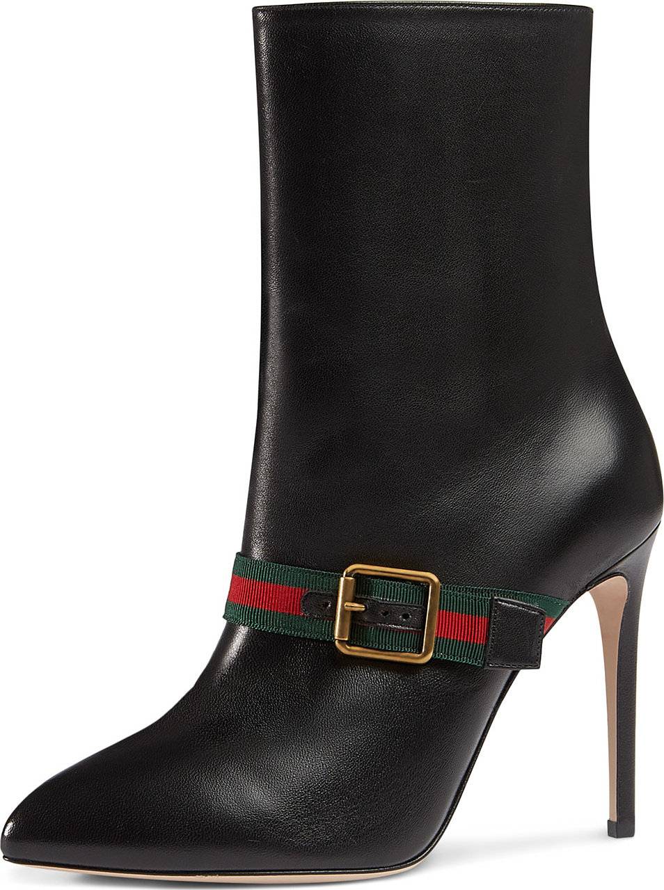 Gucci Stripe Leather Ankle Boot
