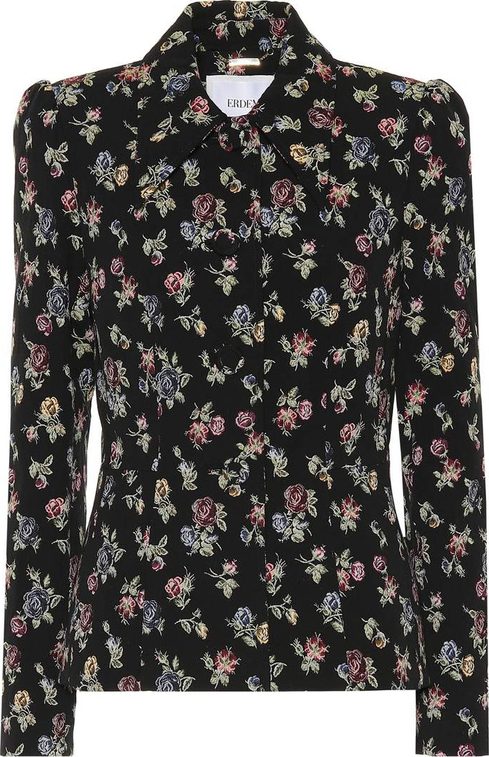 Erdem Floral stretch-cotton jacket