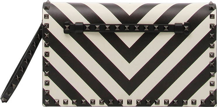 Valentino Rockstud V-Stripe Clutch Bag