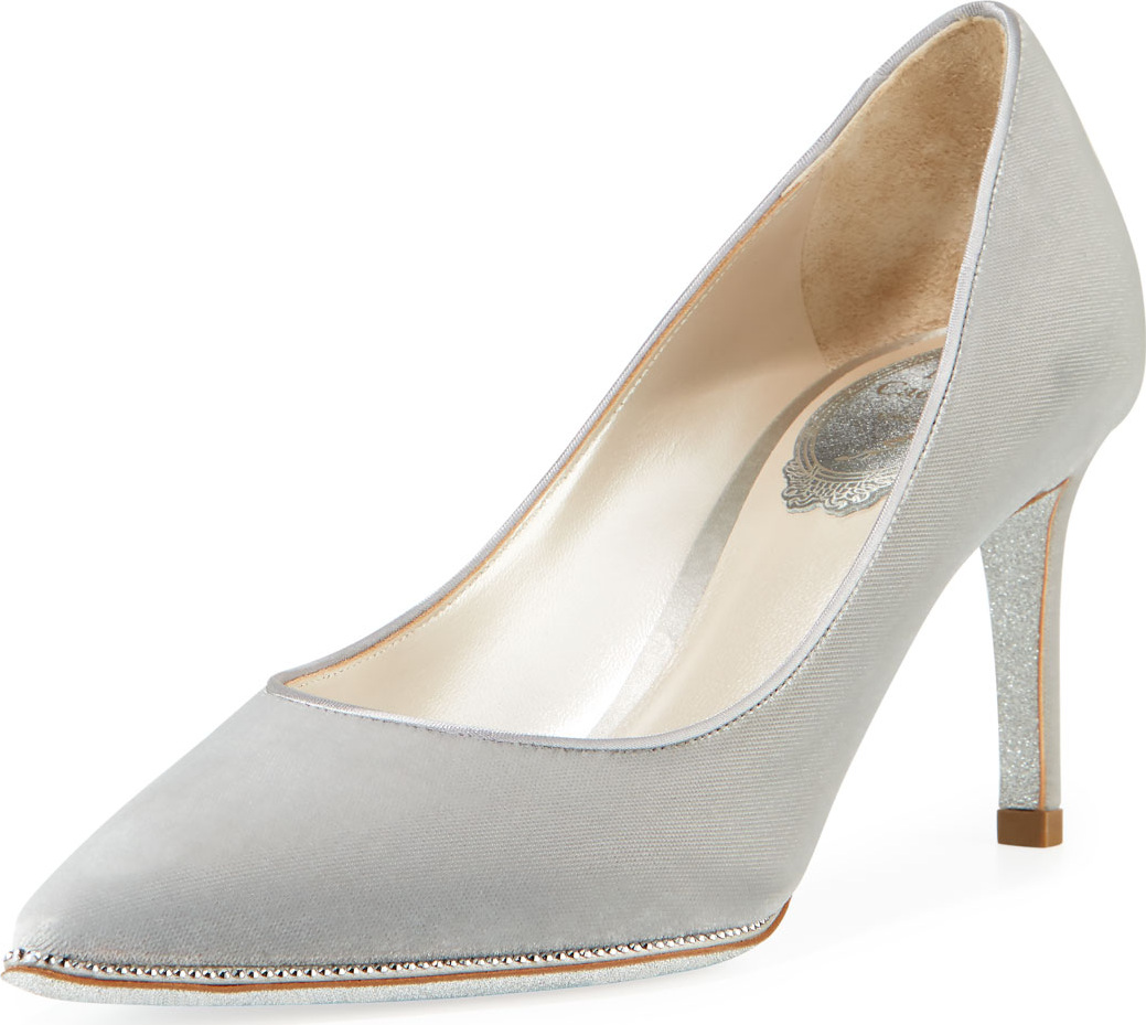 Rene Caovilla Velvet Pointed 75mm Pumps