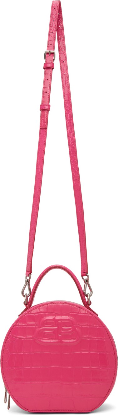 Balenciaga Pink Croc Extra Small Vanity Bag