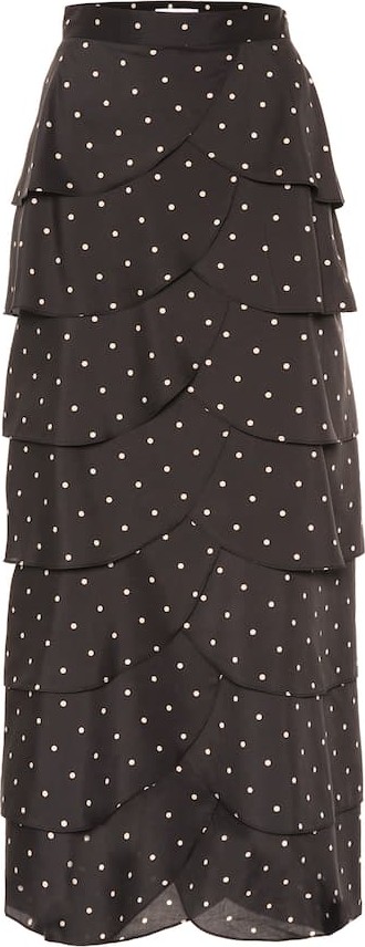 Rejina Pyo Flounced polka-dot maxi skirt