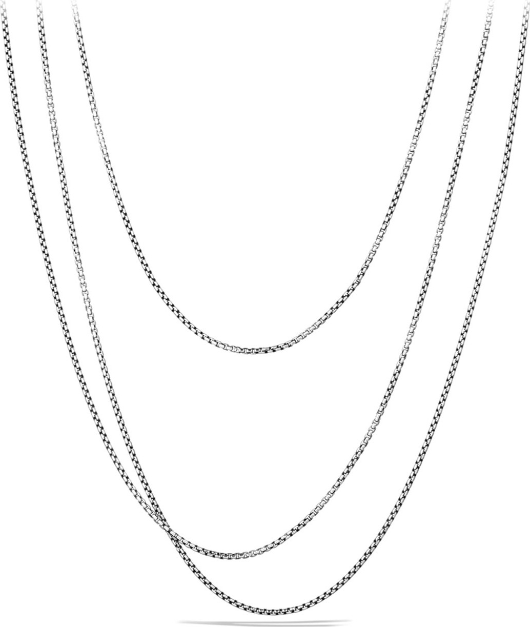 David Yurman Small Box Chain, 72"L