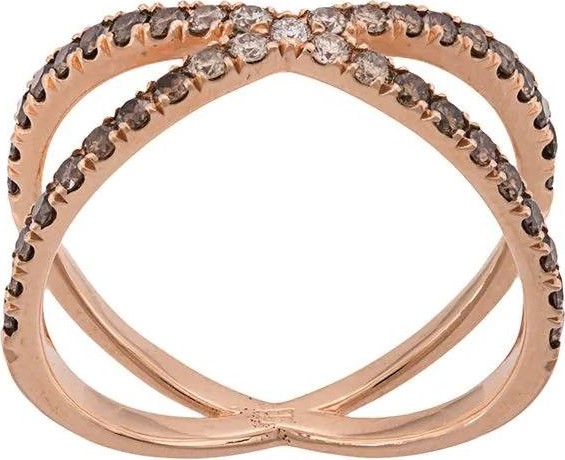 Eva Fehren rose gold The Fine Shorty diamond ring