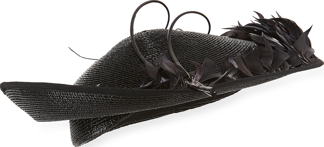 Marzi Small-Brim Feather Hat