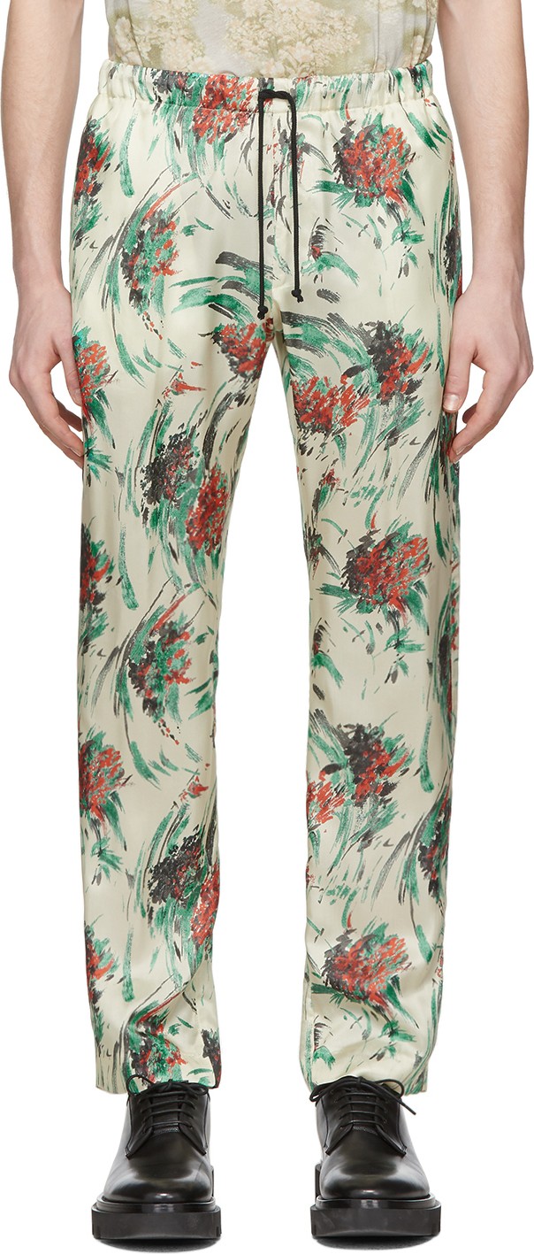 Dries Van Noten Off-White Perkino Trousers