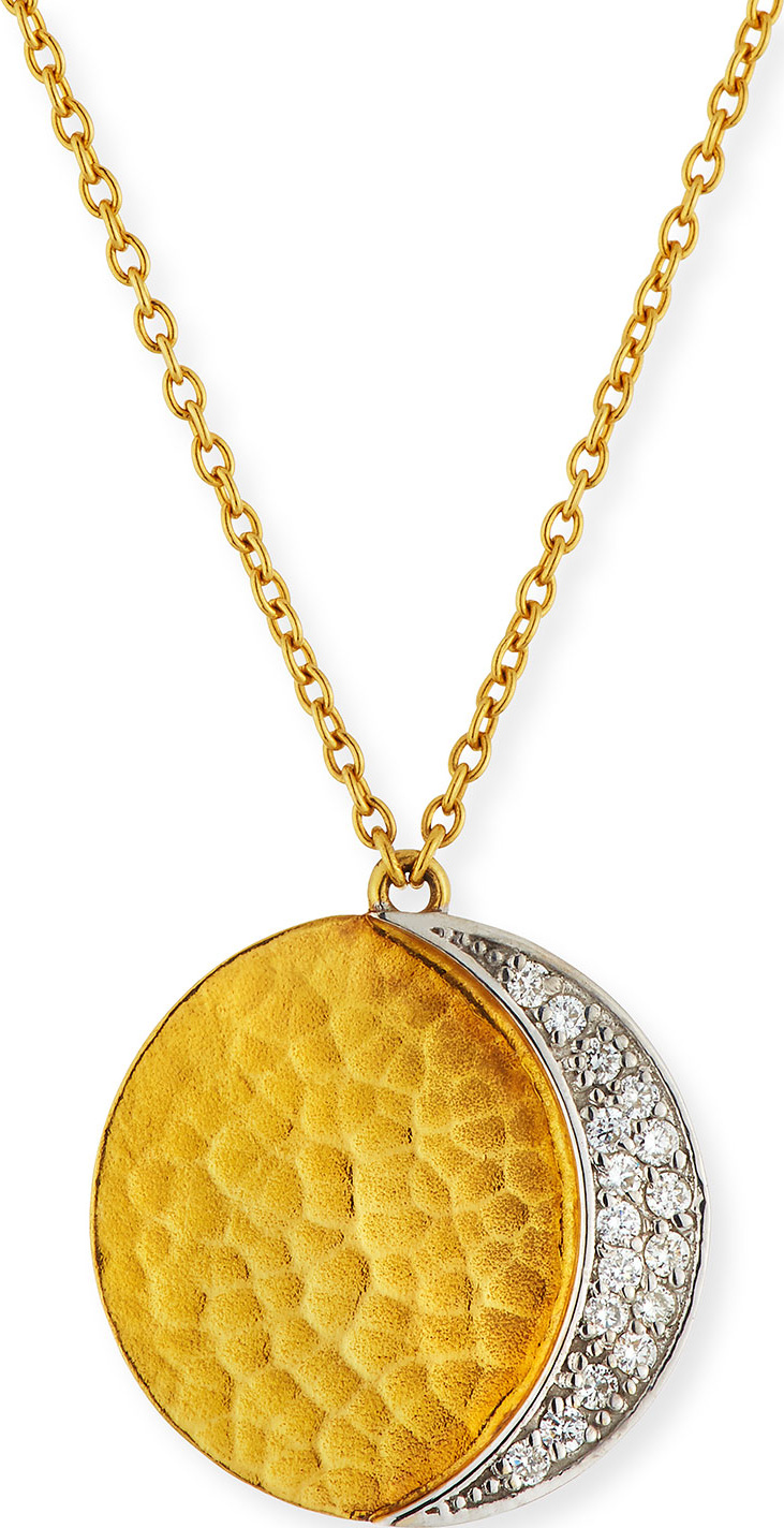 GURHAN 24k Gold Mango Diamond Pavé Pendant Necklace