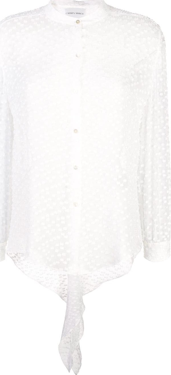 Carmen March button plumetti blouse