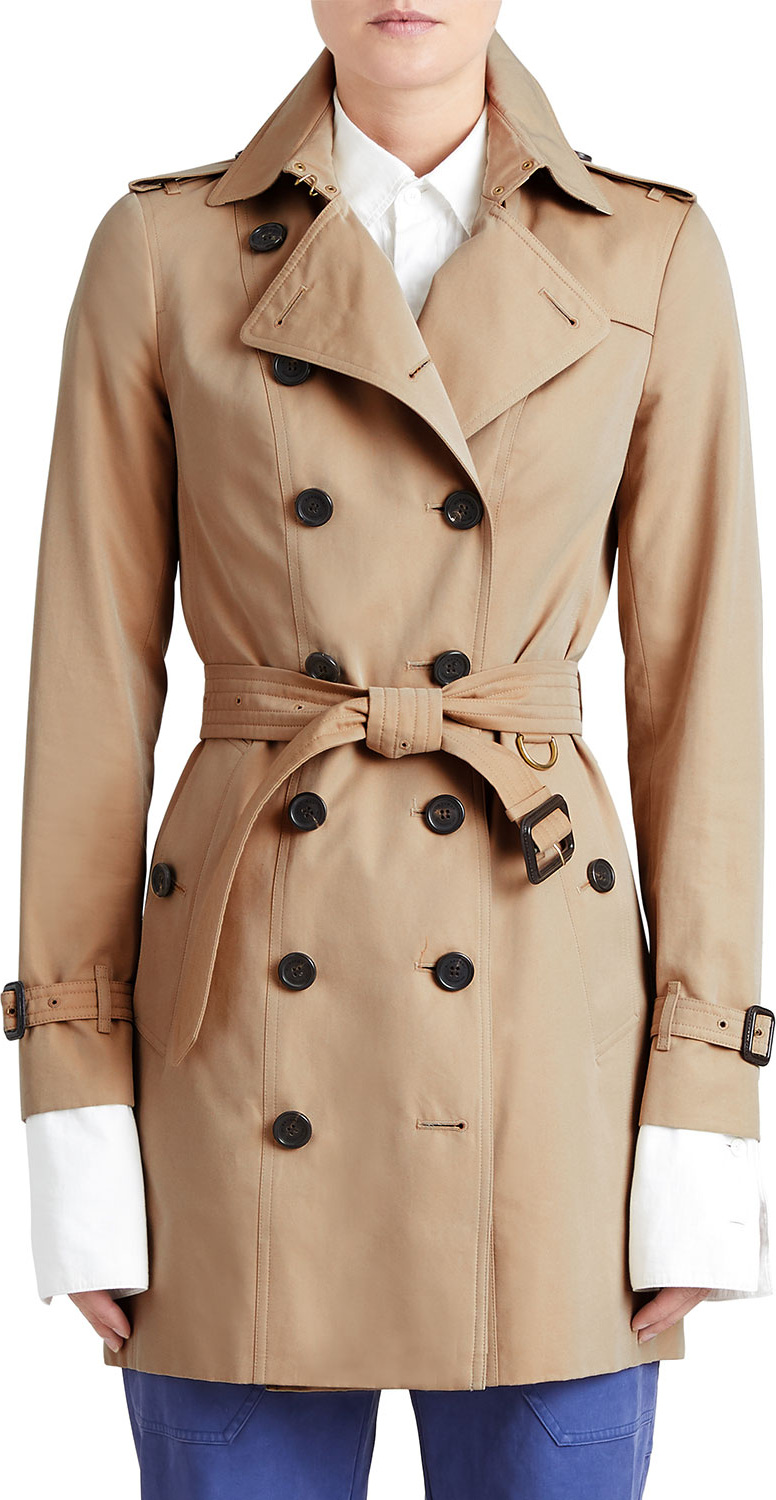 Burberry London England The Sandringham - Mid-Length Slim Fit Heritage Trench Coat, Honey