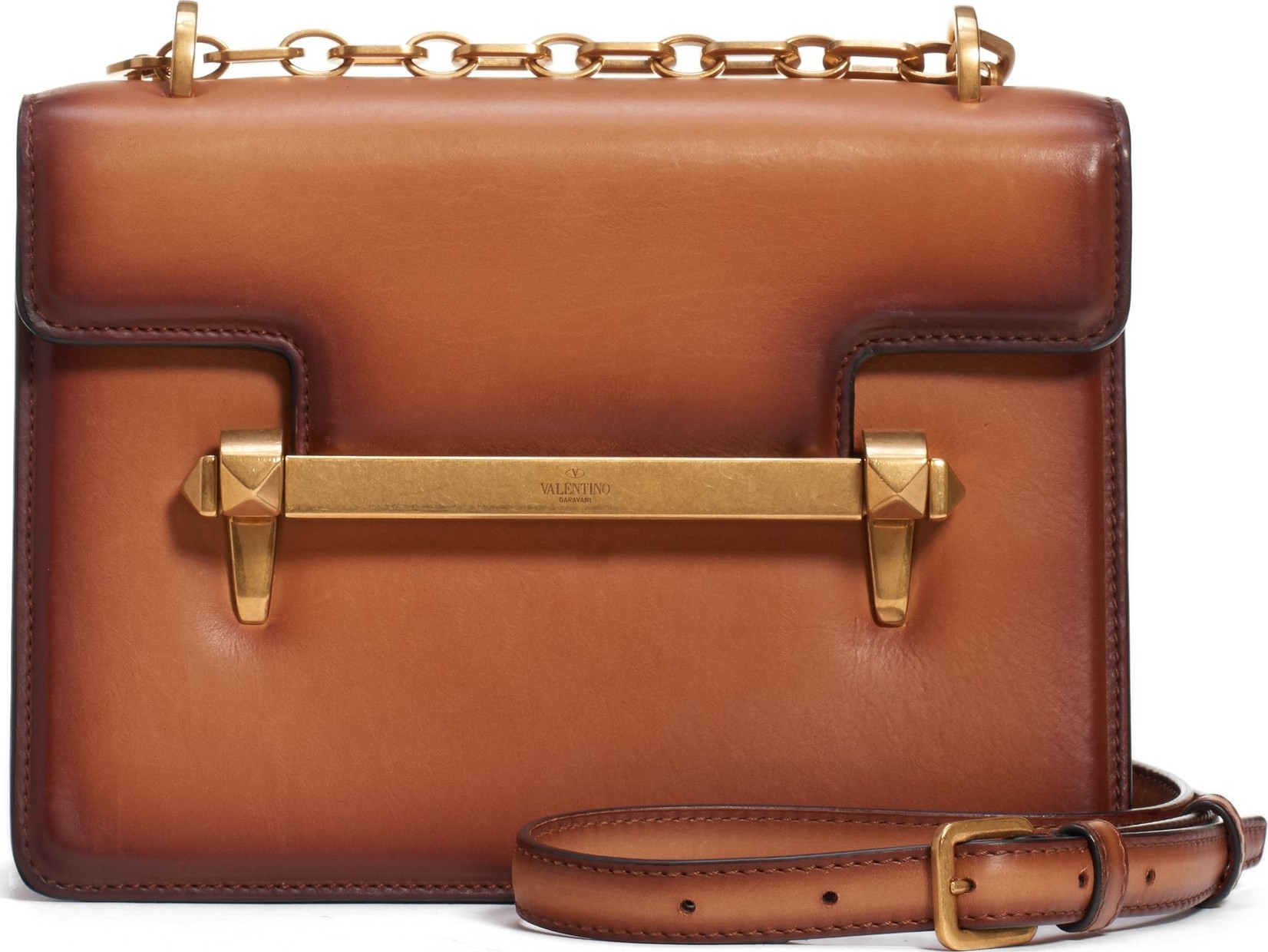 Valentino Small Uptown Leather Shoulder Bag
