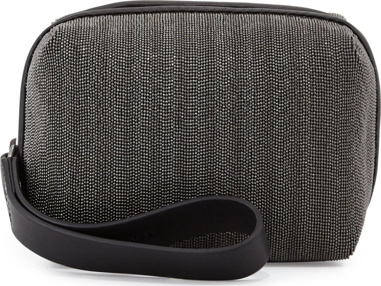 Brunello Cucinelli Monili Cube Wristlet, Black