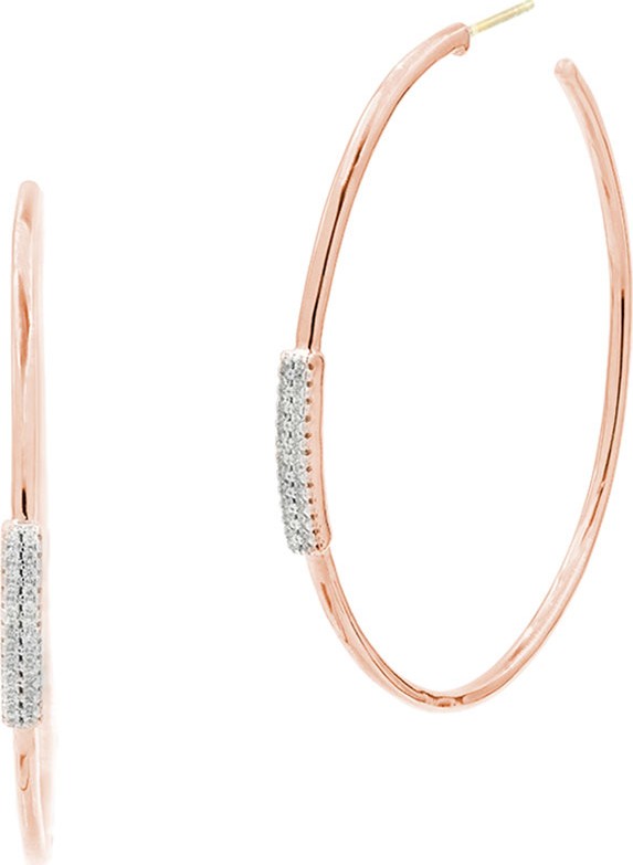 Freida Rothman Radiance Delicate Hoop Earrings w/ Cubic Zirconia