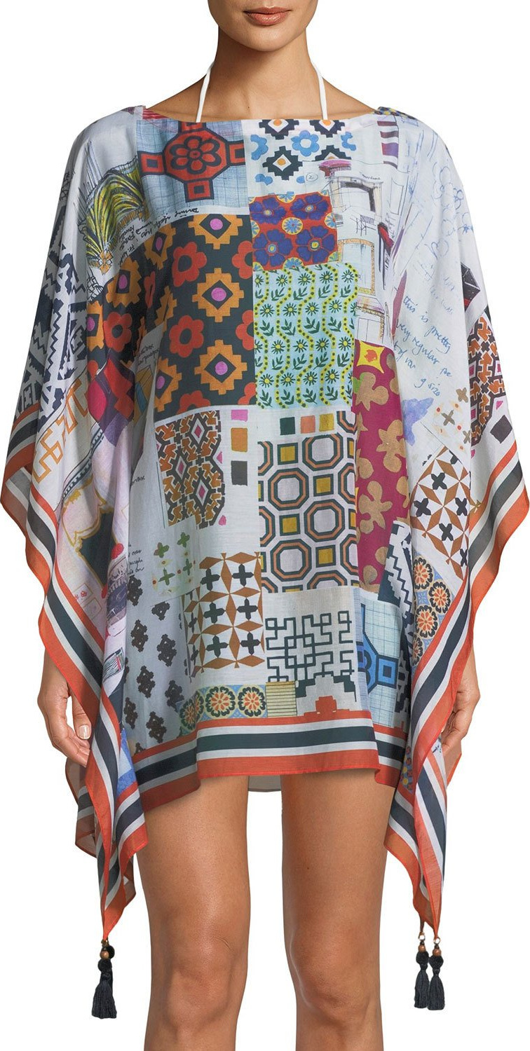 Tory Burch Scrapbook Printed Beach Caftan Coverup