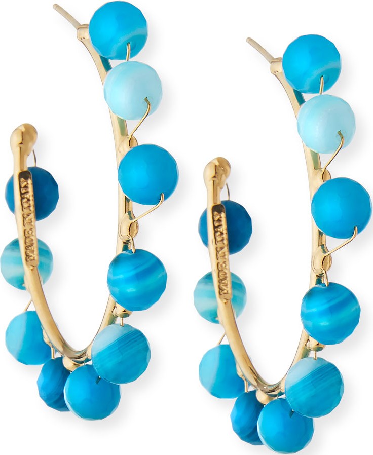 Rosantica Dada Beaded Hoop Earrings