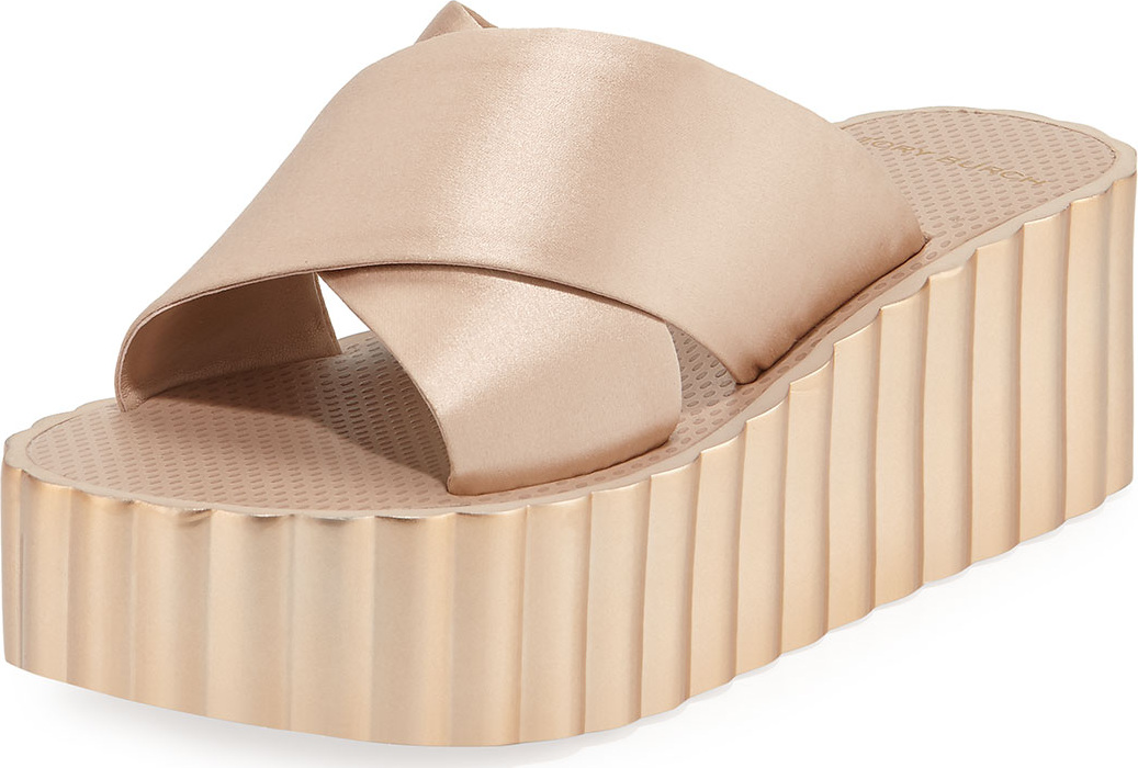 Tory Burch Scallop Wedge Platform Slide Sandal