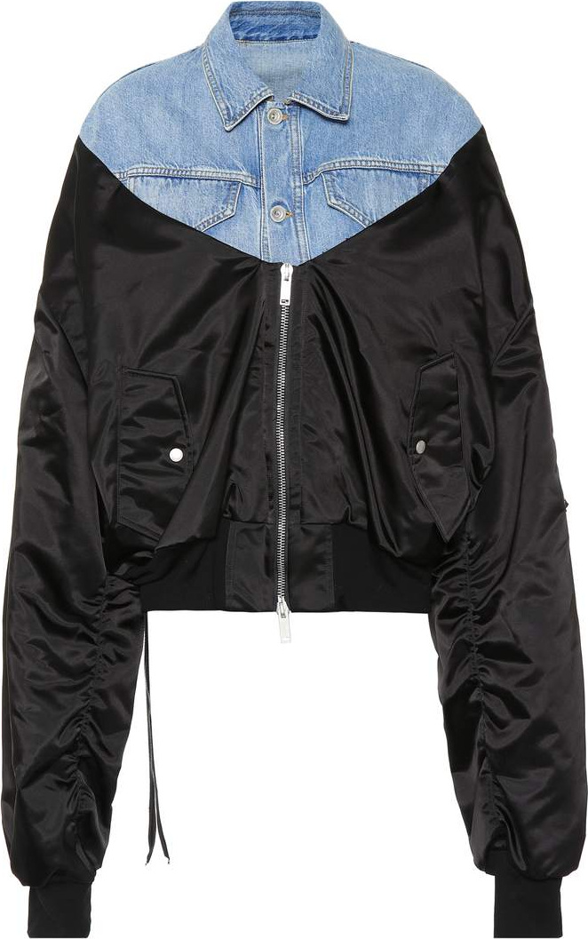 Unravel Denim mixed-fabric bomber jacket