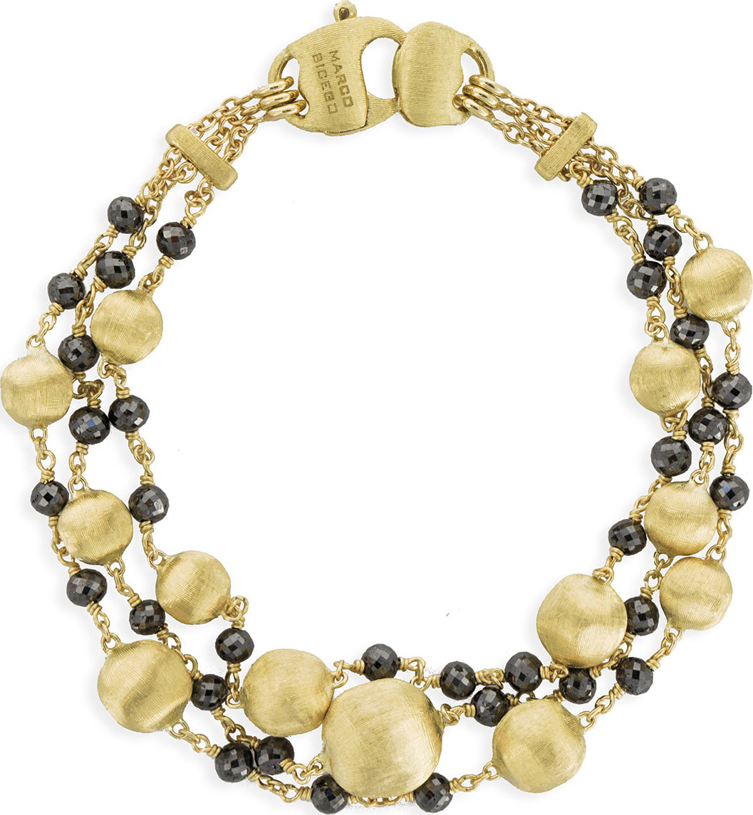 Marco Bicego 18k Gold Africa Black Diamond Bracelet