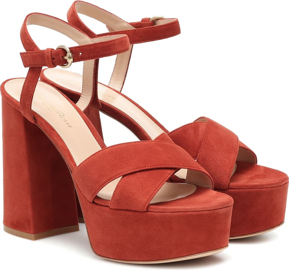 Gianvito Rossi Suede platform sandals