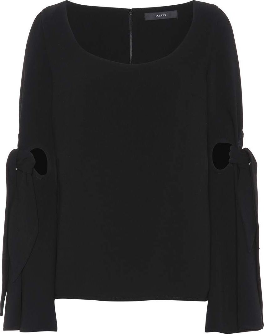 Ellery Maya Tie Sleeve crêpe top