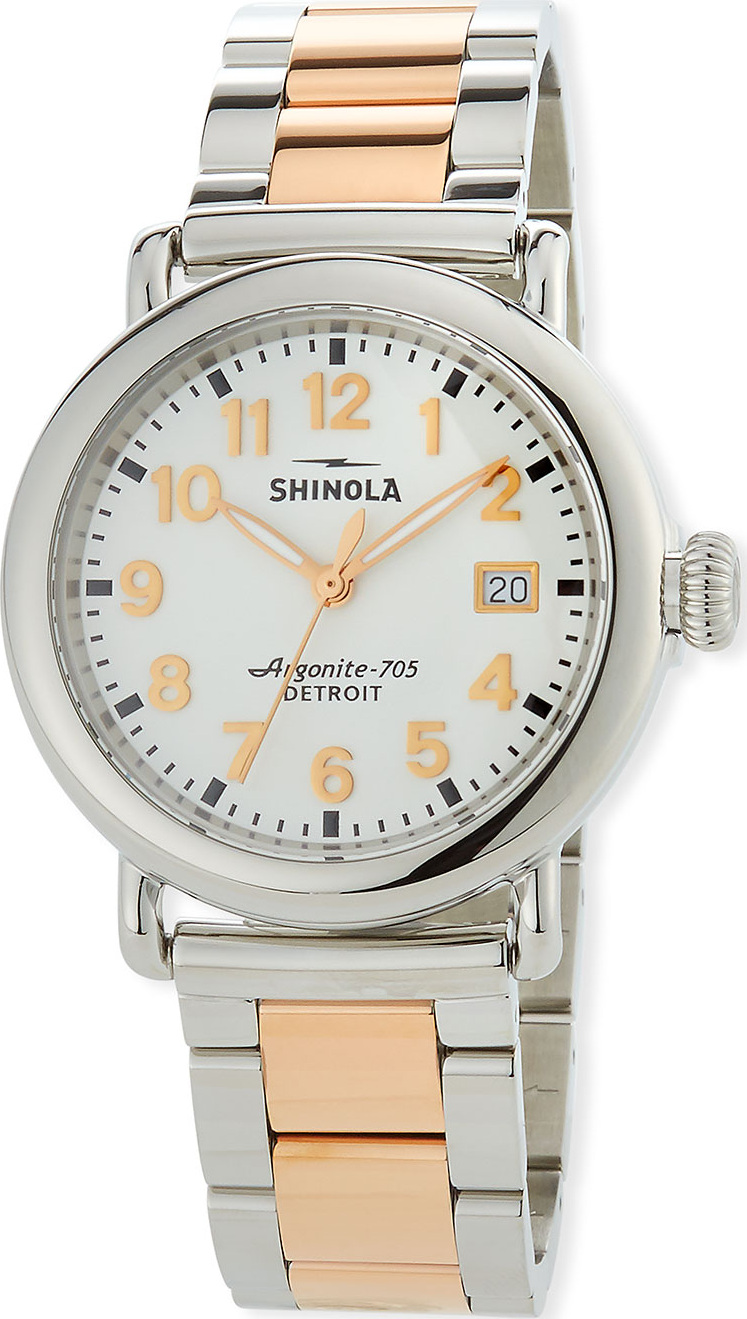 Shinola 36mm The Runwell Two-Tone Bracelet Watch