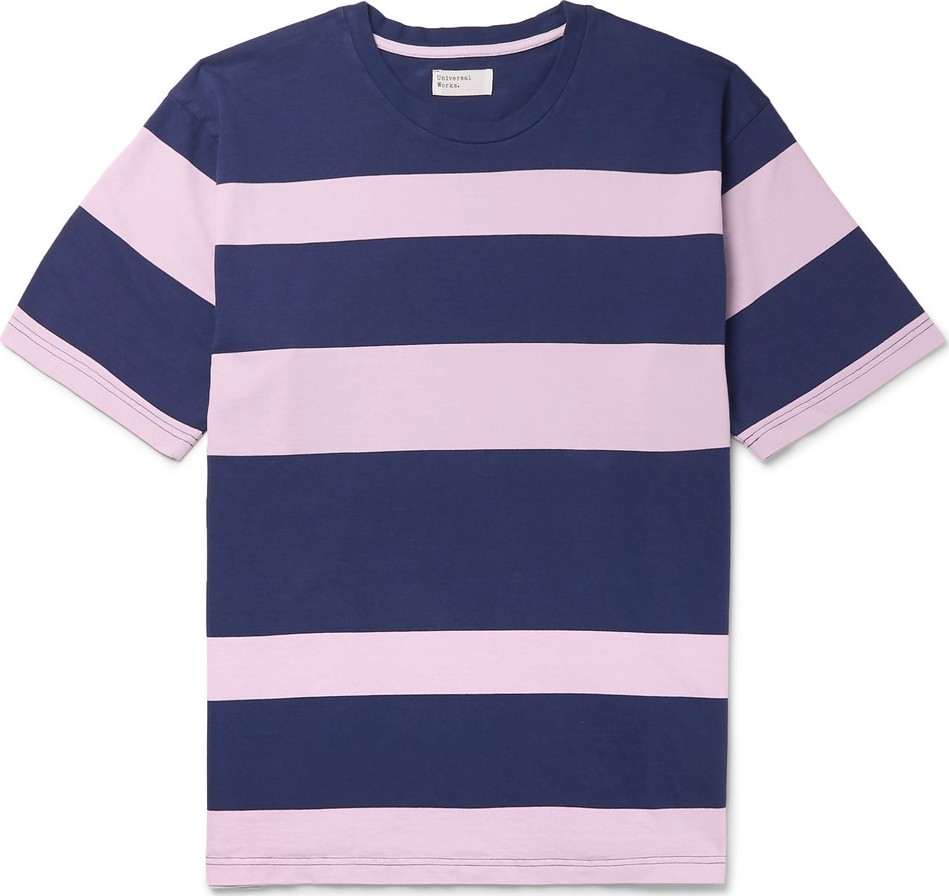 Universal Works Striped Cotton-Jersey T-Shirt