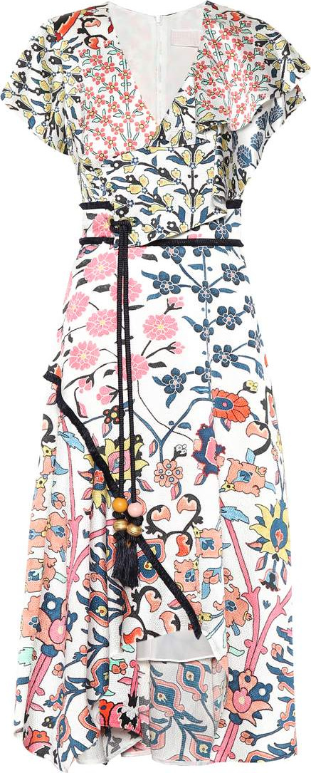 Peter Pilotto Floral-printed stretch silk dress