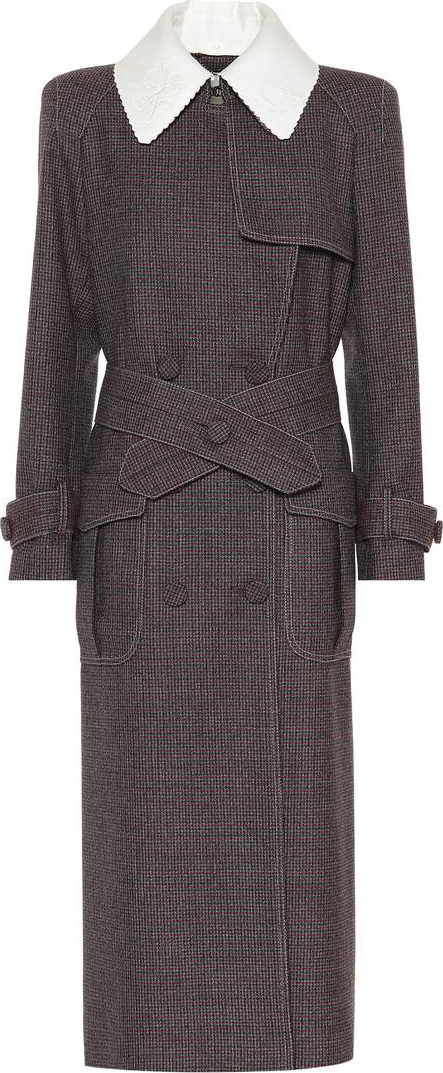 Fendi Houndstooth cotton-blend coat