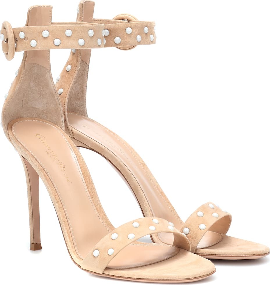 Gianvito Rossi Reine embellished suede sandals