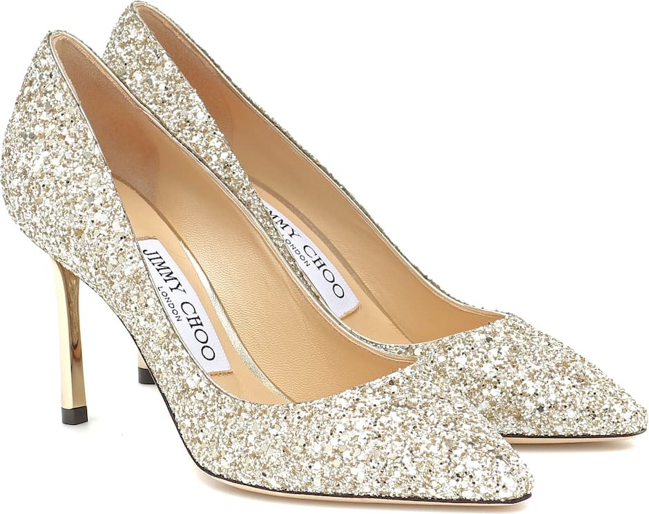 Jimmy Choo Romy 85 glitter pumps