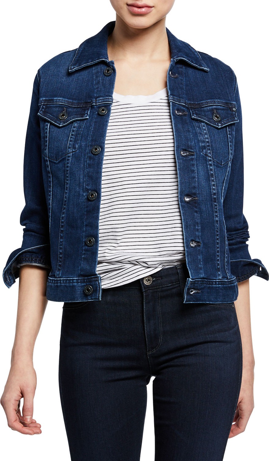AG Jeans Robyn Button-Front Denim Jacket
