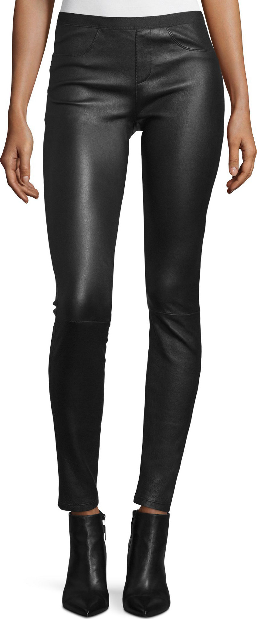 Helmut Lang Leather Ankle Leggings