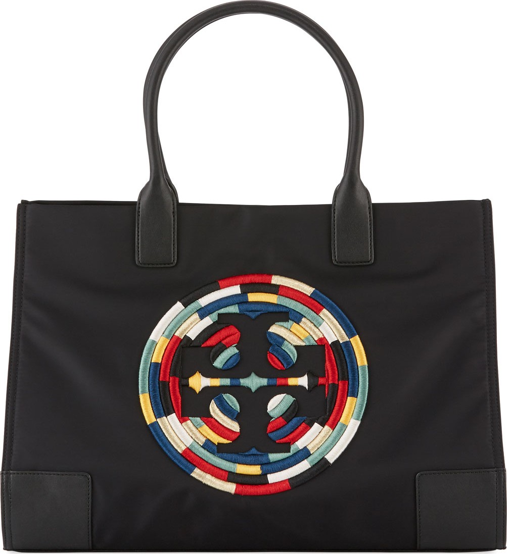 Tory Burch Ella Rope Nylon Tote Bag, Black