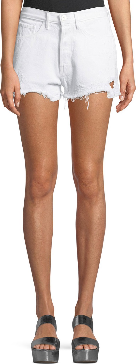 3X1 W4 Carter Distressed Denim Shorts