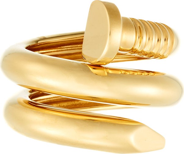 David Webb 18k Gold Polished Nail Ring, Size 6.5