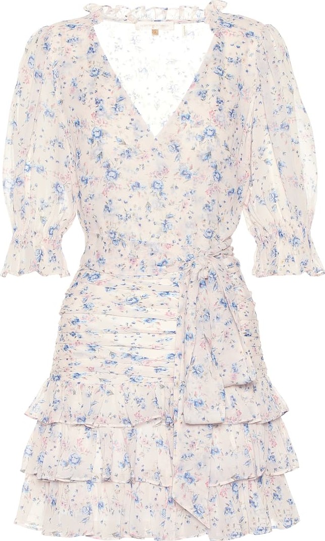 LOVESHACKFANCY Hanna floral silk minidress
