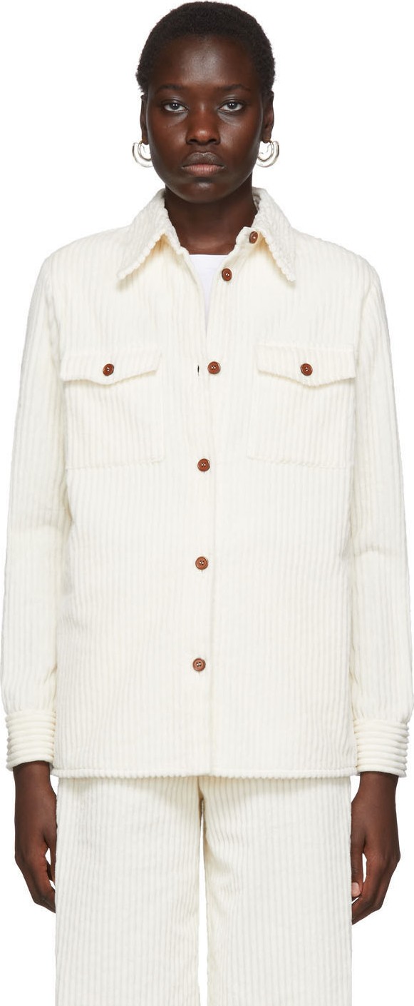 M Missoni White Corduroy Shirt