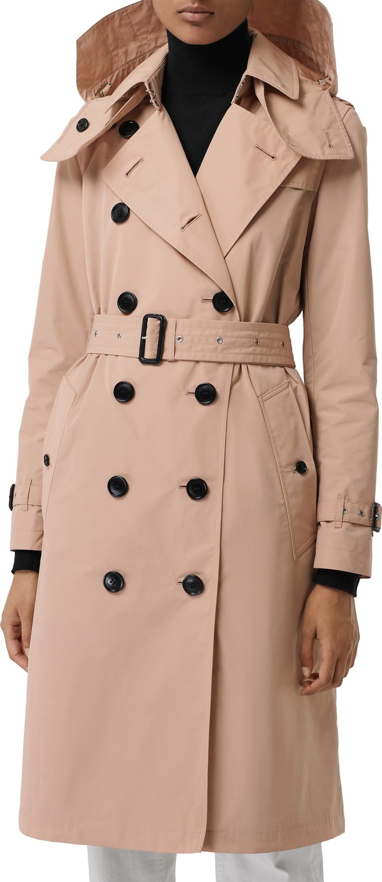 Burberry London England Kensington Hooded Trench Coat