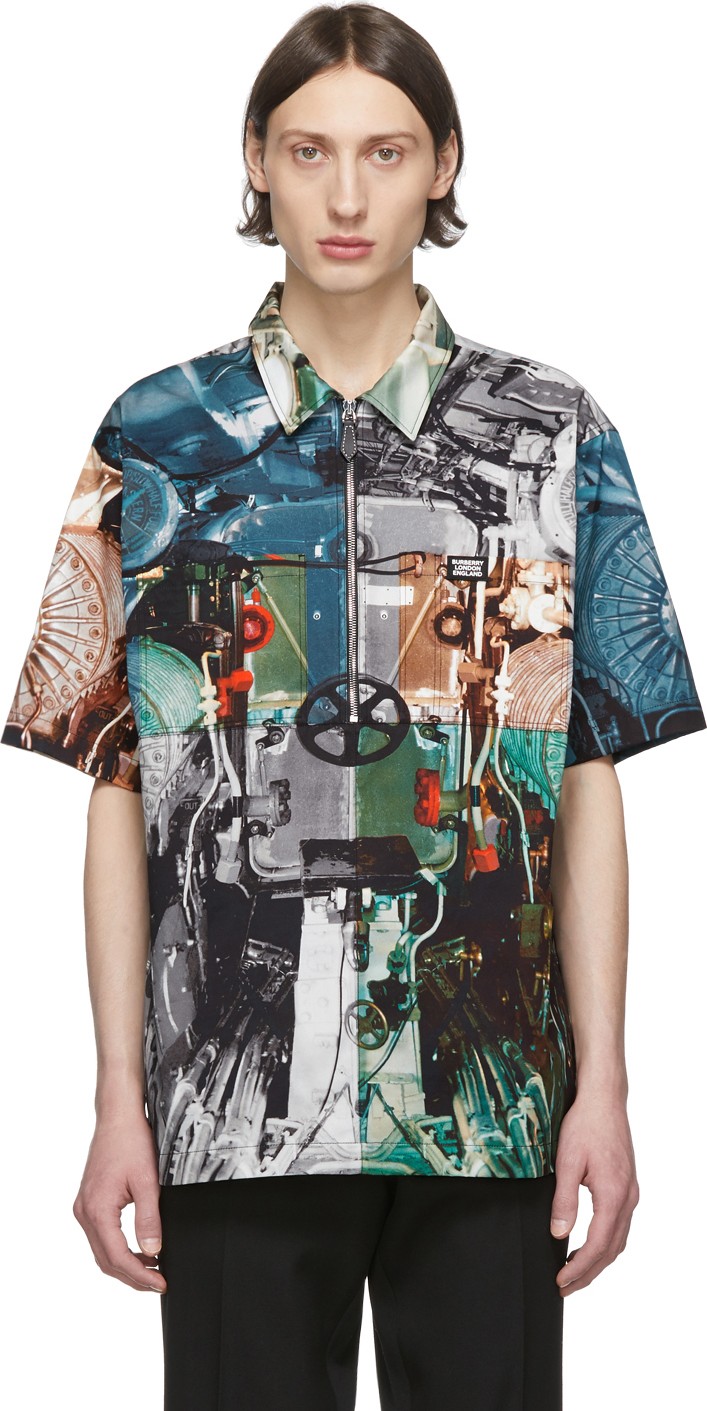 Burberry London England SSENSE Exclusive Multicolor Hyde Printed Shirt