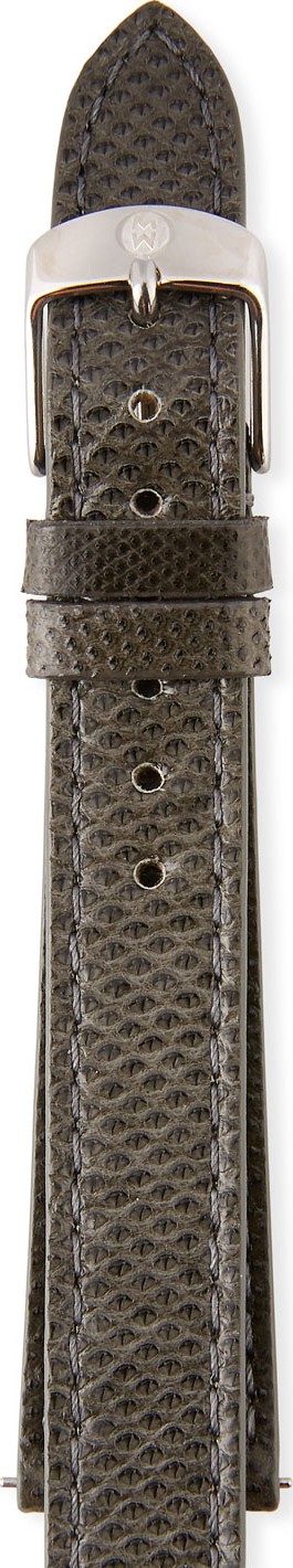 MICHELE 18mm Karung Snakeskin Watch Strap in Shadow Gray