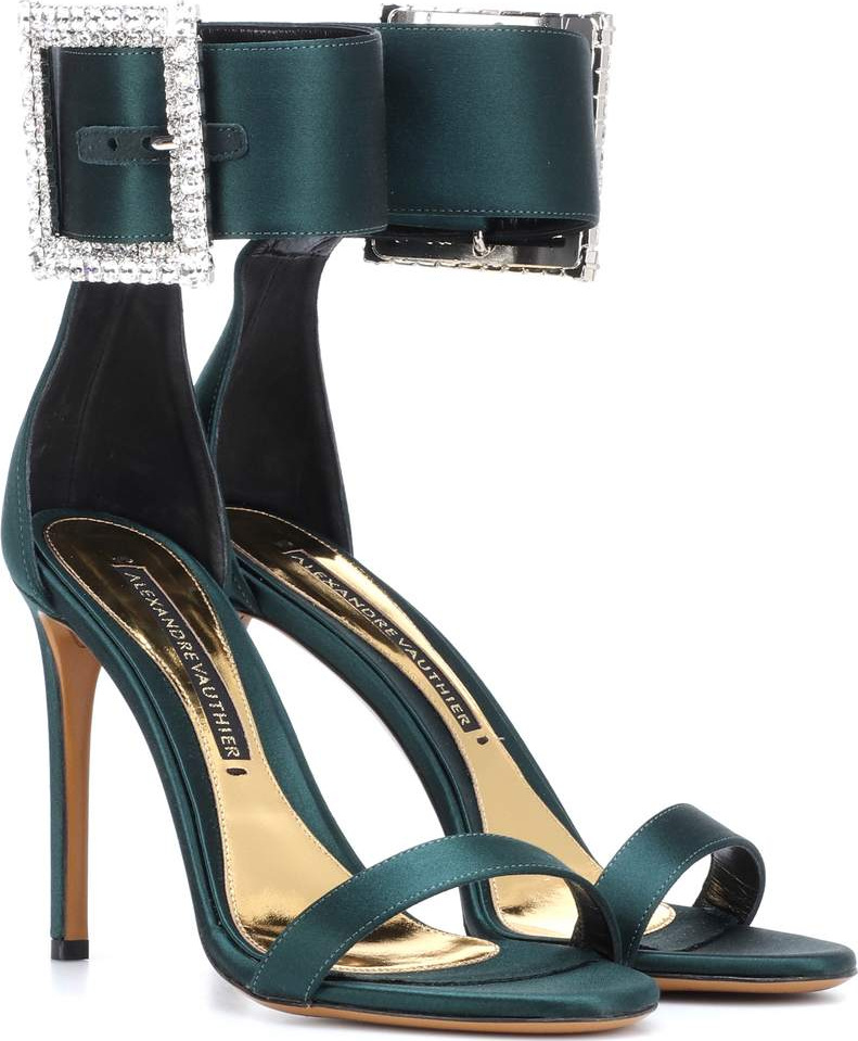 Alexandre Vauthier Yasmin embellished satin sandals