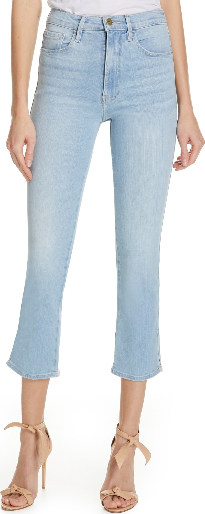 FRAME DENIM Le Sylvie Slit Hem Crop Slim Jeans